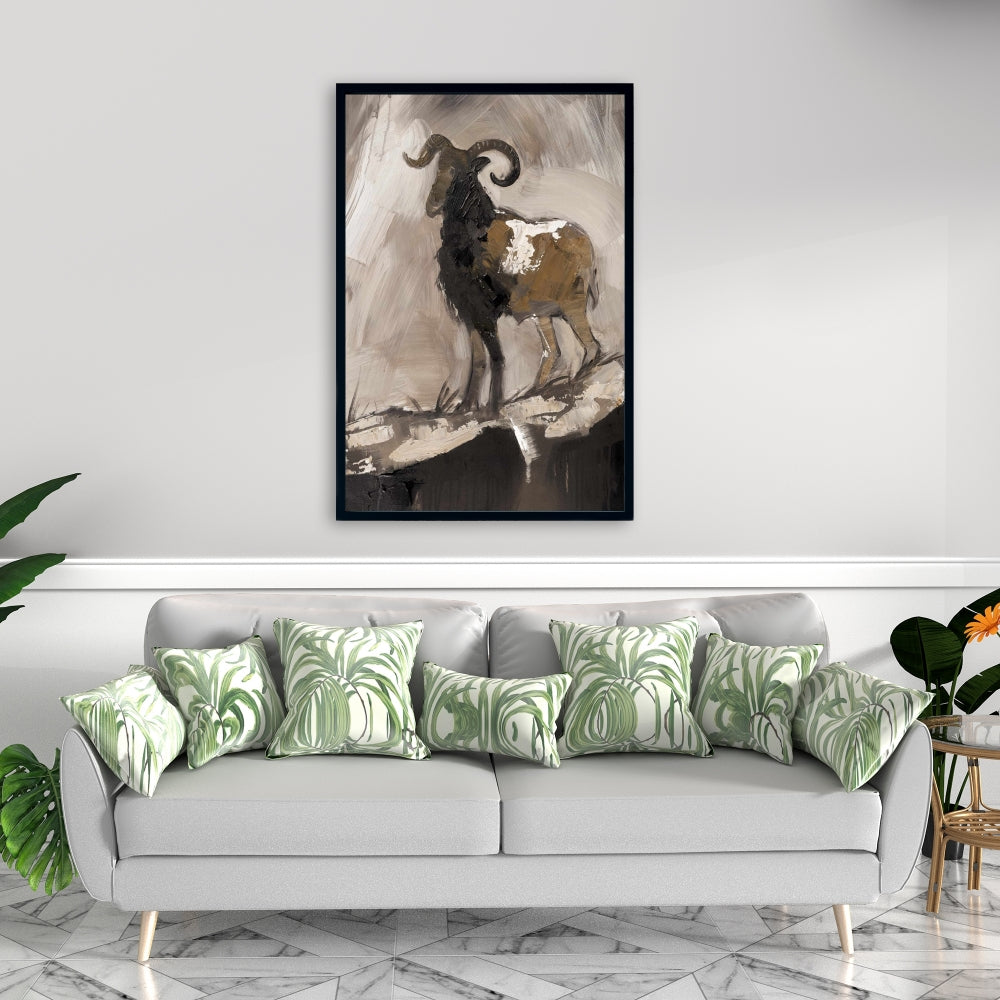 Toile Animaux de la ferme marron | Décoration d'intérieur abstraite Aeries