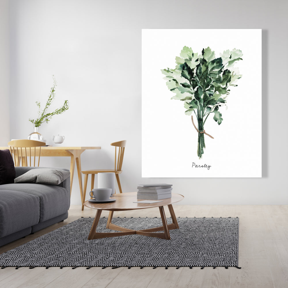 Toile « Tied Up Persil Bundle » | Décoration intérieure avec feuilles