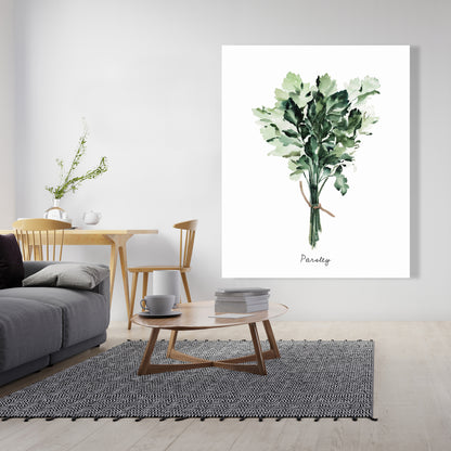 Toile « Tied Up Persil Bundle » | Décoration intérieure avec feuilles