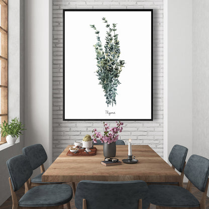 Toile « Feuilles de thym » | Décoration murale pour cuisine