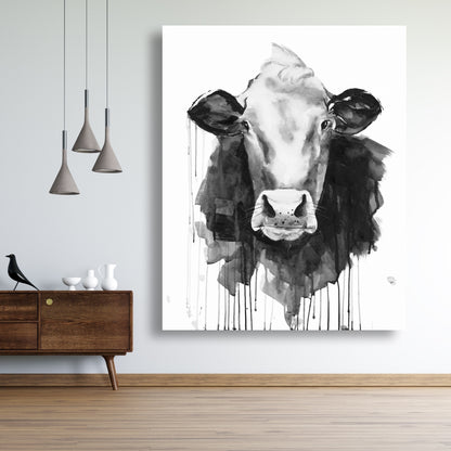 Cow Canvas Art - Farm Animals Kitchen Decor for Home