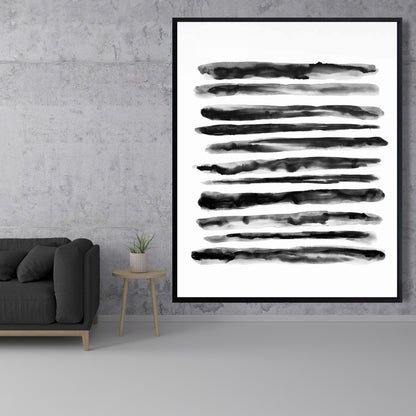 White Bathroom Shapes Framed Canvas - Hatching Home Decor