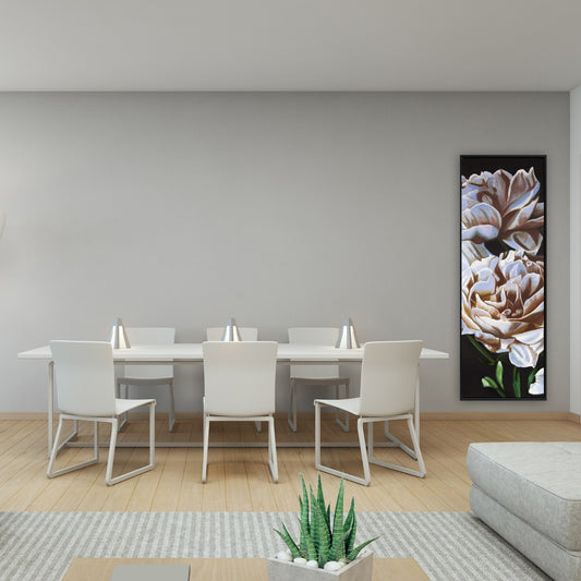 Romantic Peonies Floral Framed Canvas | Home Decor Art