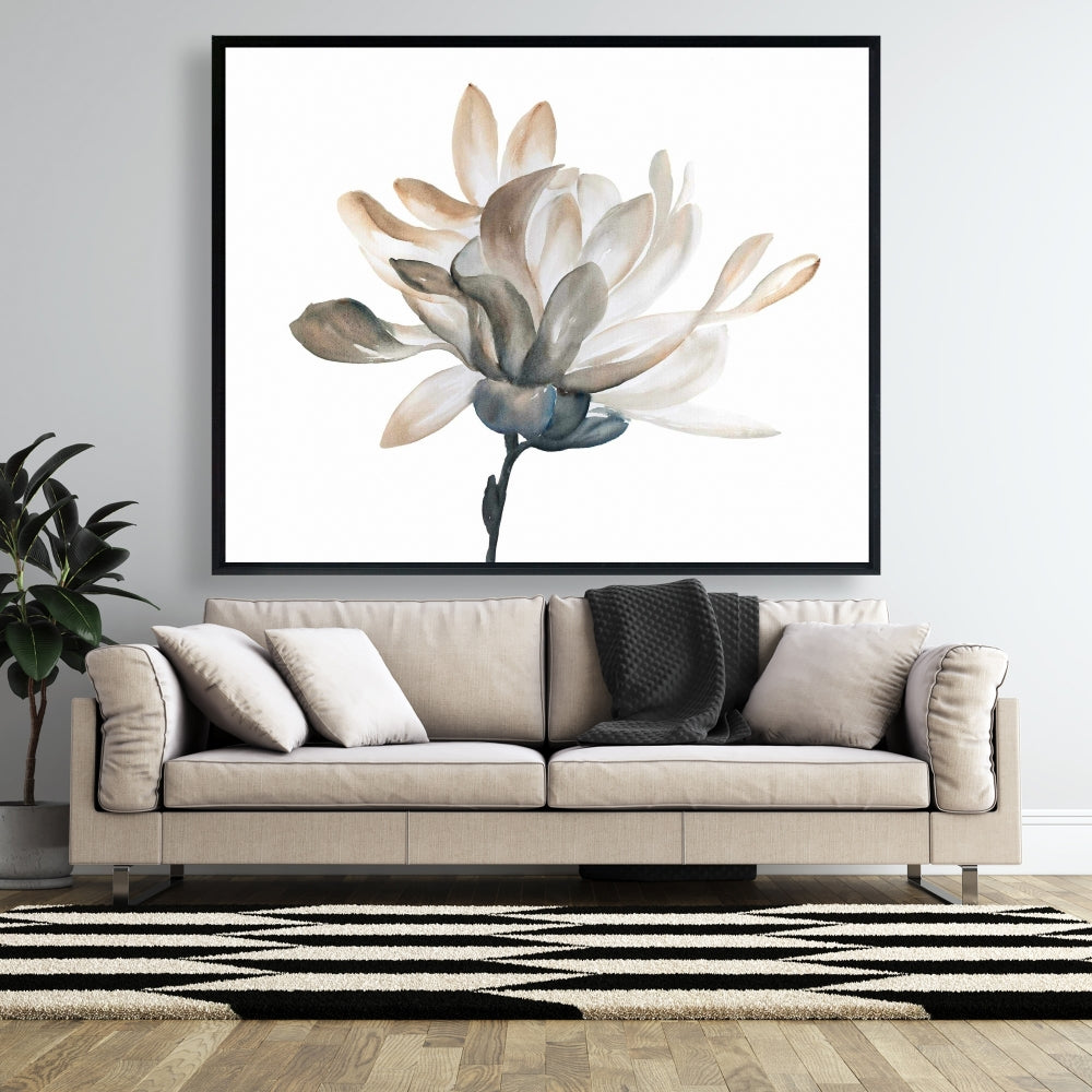 Toile de salle de bain botanique Douceur | Décoration minimaliste