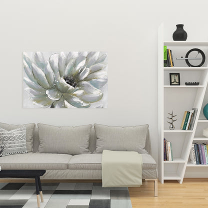 White Chrysanthemum Canvas | Bedroom Floral & Botanical Decor