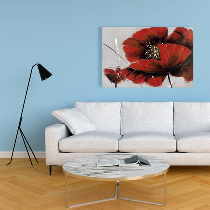 Red Poppy Flowers Canvas | Floral & Botanical Home Decor