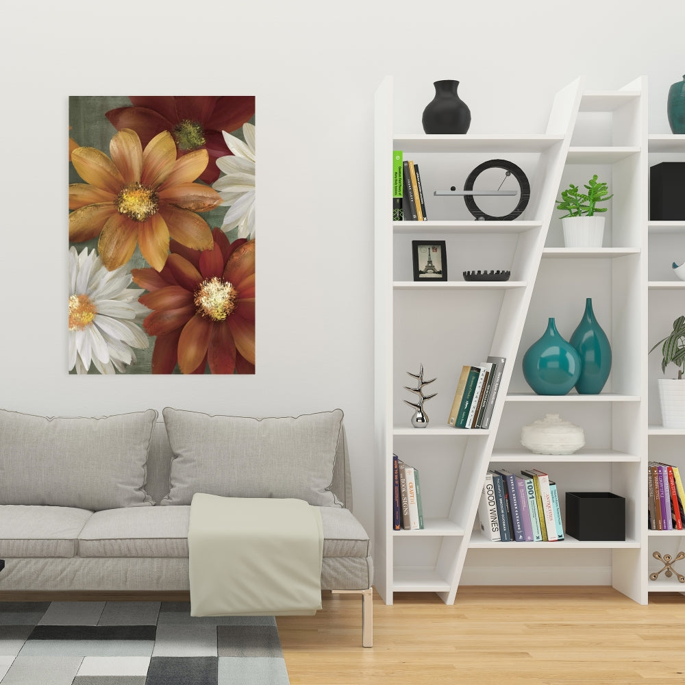 Fall Colors Flowers | Botanical Canvas | Bedroom Home Decor