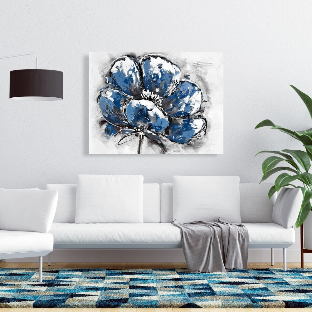 Floral & Botanical Blue Canvas - Small Flower Home Decor