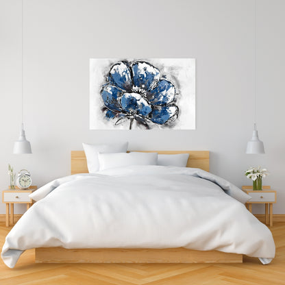 Floral & Botanical Blue Canvas - Small Flower Home Decor