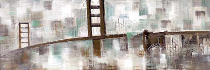 Abstract Golden Gate Canvas | Bedroom Cityscape Decor