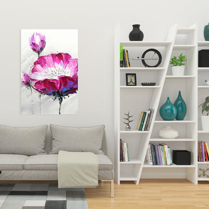Floral & Botanical Canvas | Fuchsia Wild Flower Home Decor