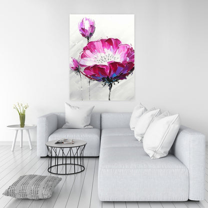 Floral & Botanical Canvas | Fuchsia Wild Flower Home Decor