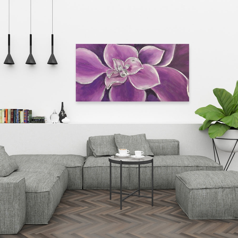 Purple Floral Canvas | Botanical Home Decor | Purple Flower Art