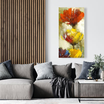 Orange & Yellow Flowers Canvas | Floral & Botanical Decor