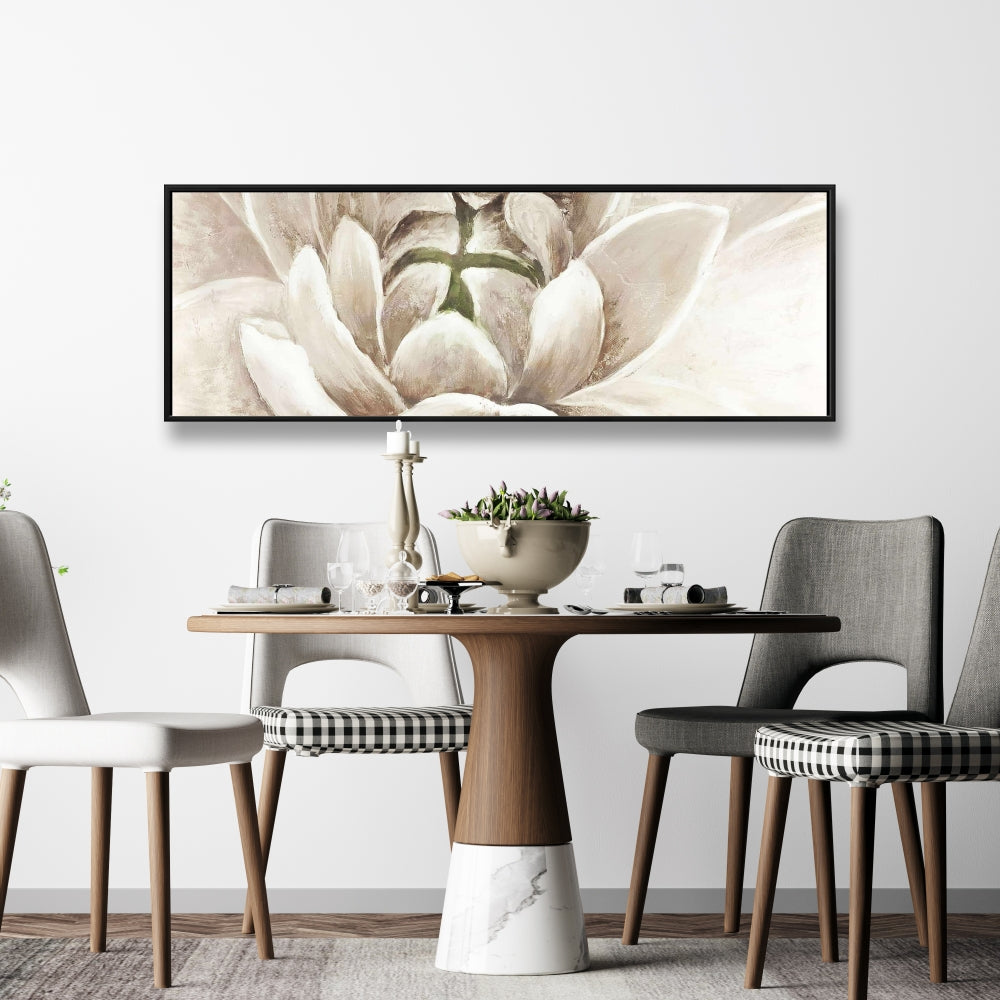 Toile encadrée Chrysanthème délicat | Décoration botanique pour chambre