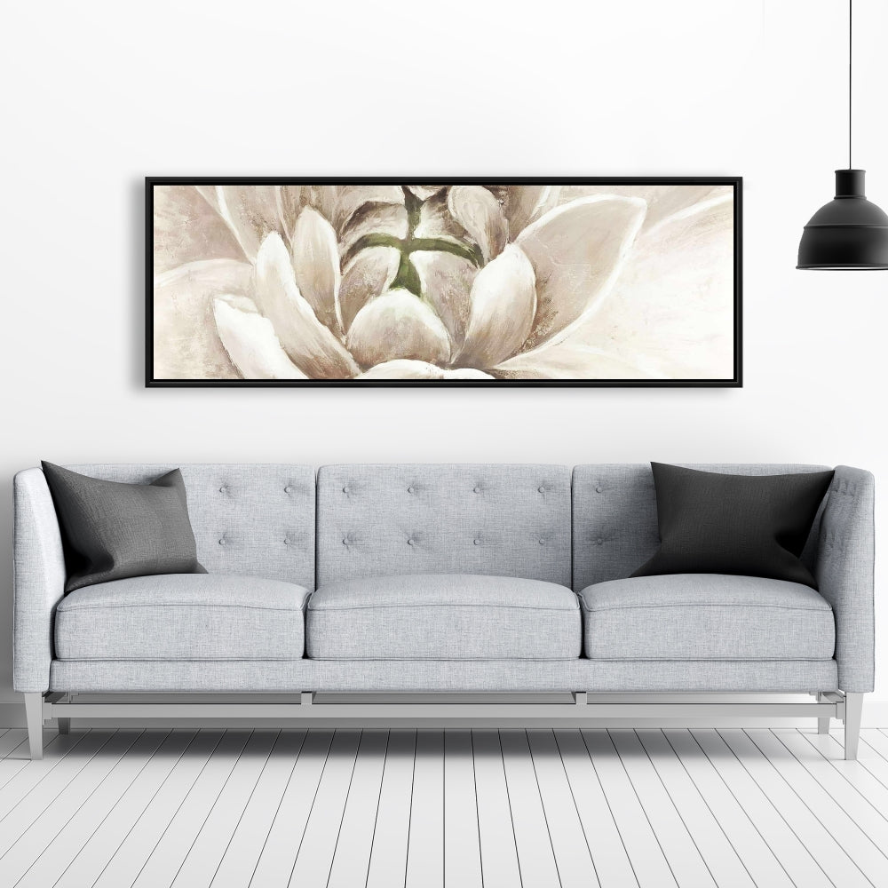 Toile encadrée Chrysanthème délicat | Décoration botanique pour chambre