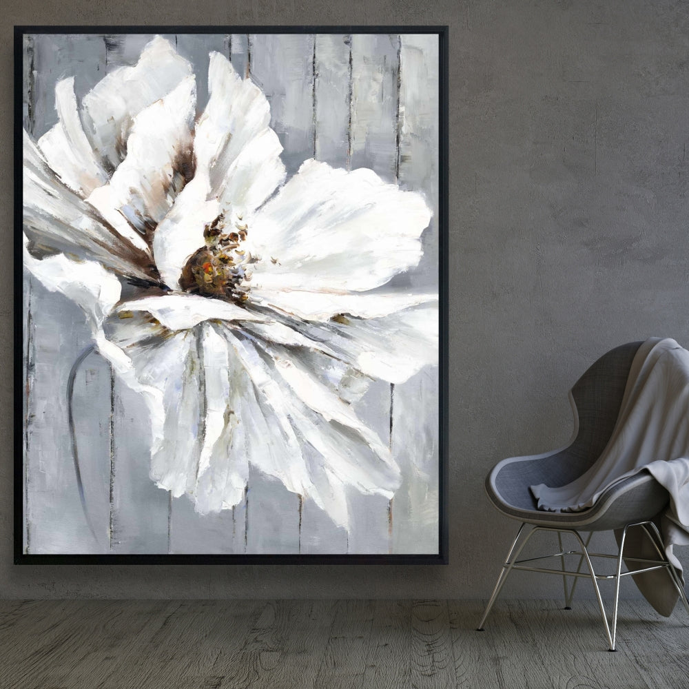 Floral & Botanical Bedroom Canvas | Flower on Wood Decor