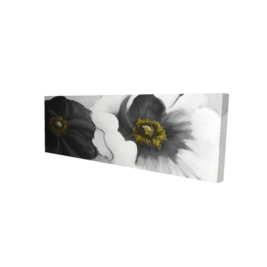 Fleurs blanches assorties | Toile encadrée florale contemporaine