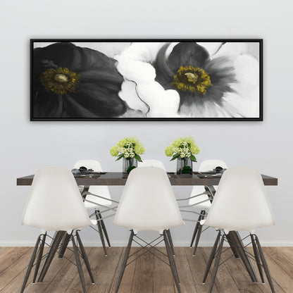 Fleurs blanches assorties | Toile encadrée florale contemporaine