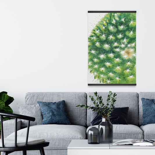 Watercolor Mini Cactus Magnetic Canvas - Green Home Decor