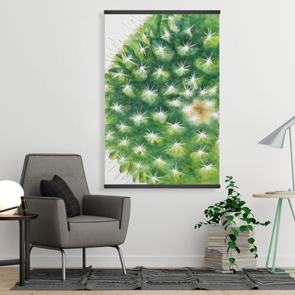 Watercolor Mini Cactus Magnetic Canvas - Green Home Decor