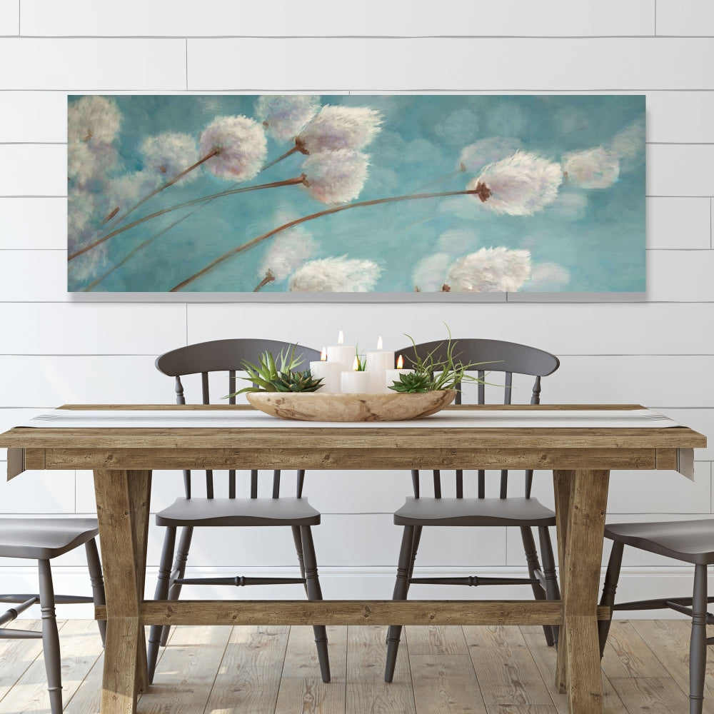 Romantic Cotton Grass Canvas | Floral Botanical Home Decor