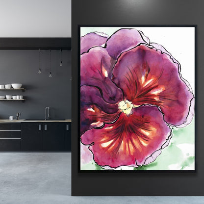 Bohemian Botanical Bedroom Canvas | Blossoming Orchid Decor