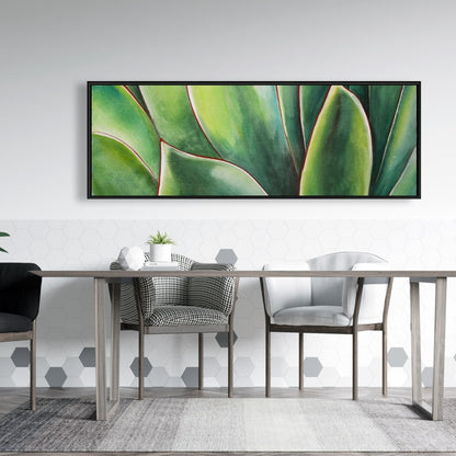 Plante d'agave aquarelle - Toile botanique exotique pour décoration de chambre