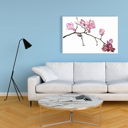 Cherry Blossoms Canvas | Bedroom Botanical Floral Wall Art