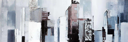 Industrial Bedroom Canvas | Abstract Building Shapes Decor