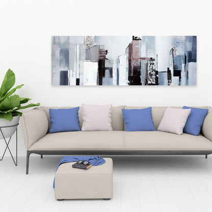 Industrial Bedroom Canvas | Abstract Building Shapes Decor