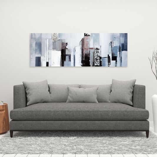 Industrial Bedroom Canvas | Abstract Building Shapes Decor