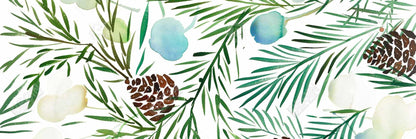 White Minimalist Pine Cone Pattern Canvas - Living Room Decor