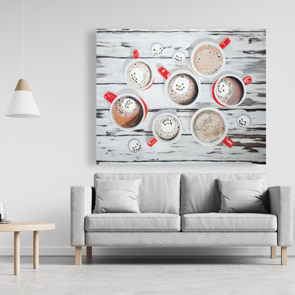 Holiday Hot Chocolate Canvas - Cozy Kitchen Decor Art