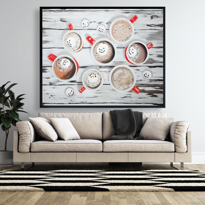 Holiday Hot Chocolate Canvas | Rustic Kitchen Decor Wall Art