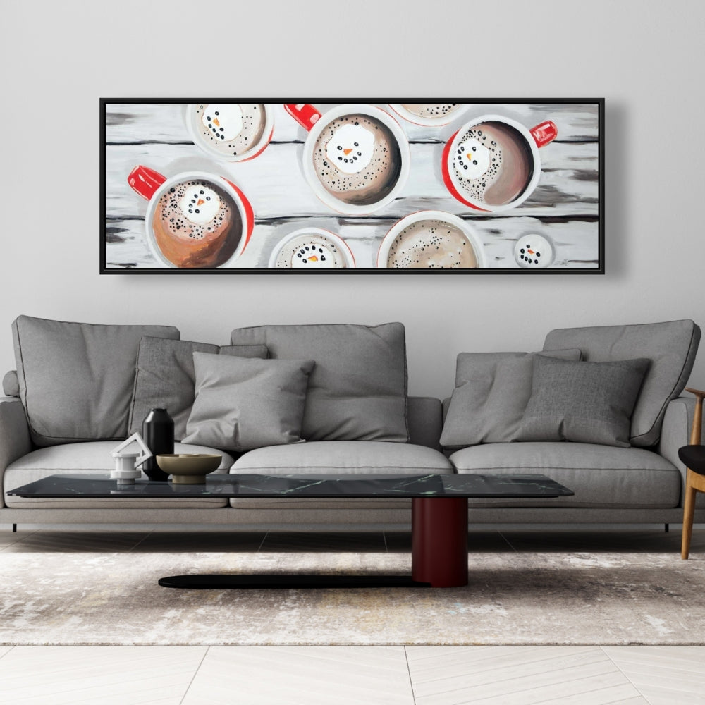 Holiday Hot Chocolate Canvas | Rustic Kitchen Decor Wall Art