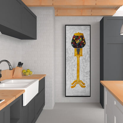 Retro Bedroom Canvas - Yellow Gum Dispenser Home Decor