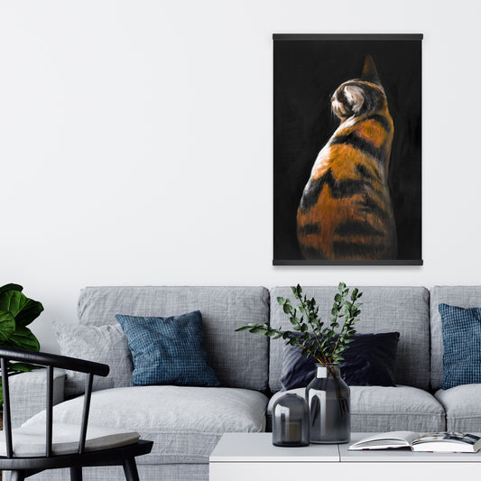 Spotted Cat Magnetic Stick Canvas - Brown Pets Home Decor