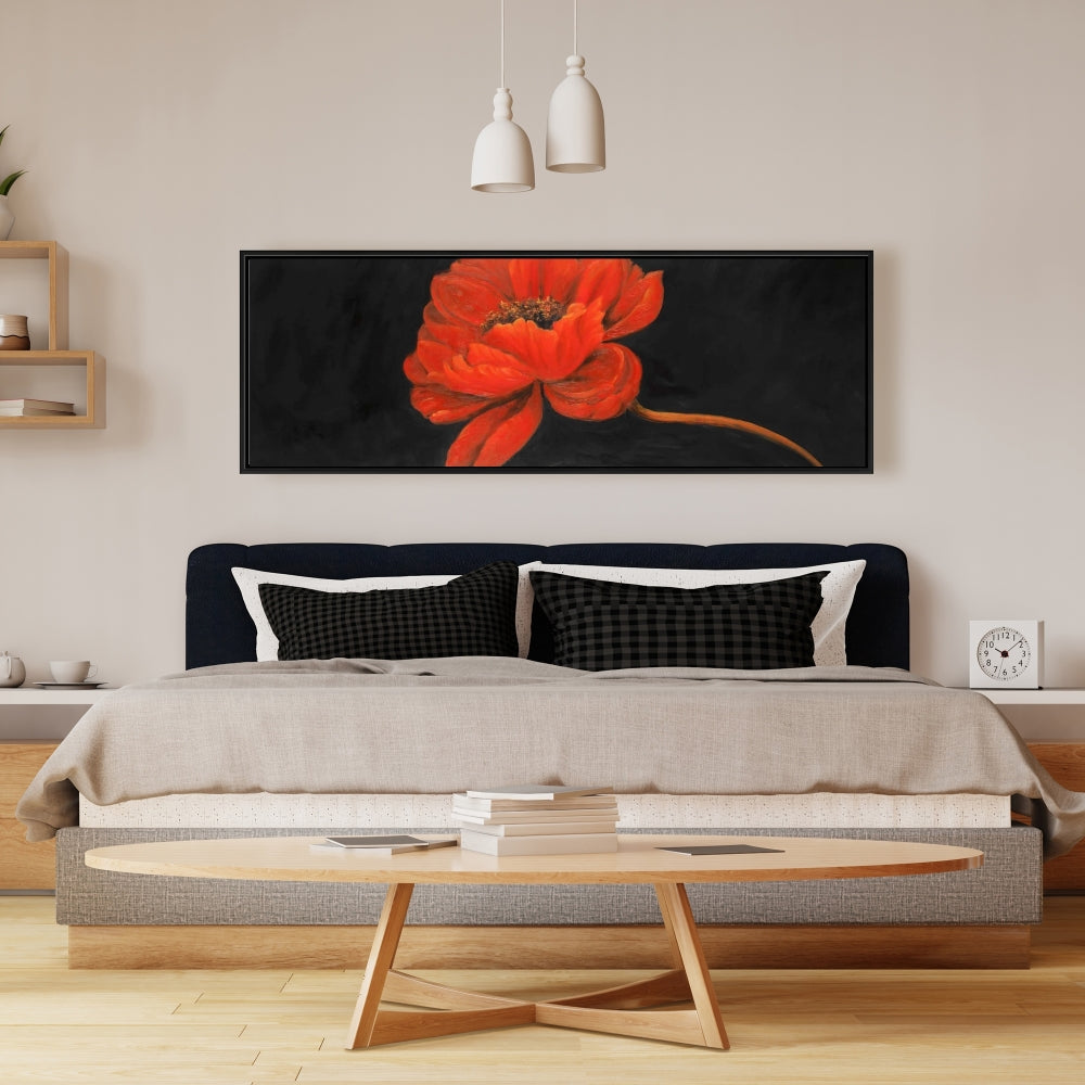 Toile « Pétales de fleurs rouges » | Décoration florale contemporaine pour la maison