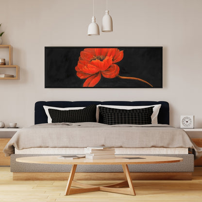 Toile « Pétales de fleurs rouges » | Décoration florale contemporaine pour la maison