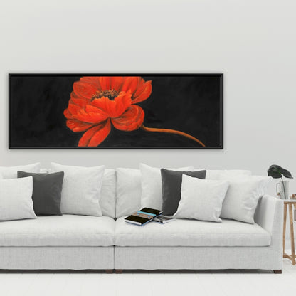 Toile « Pétales de fleurs rouges » | Décoration florale contemporaine pour la maison