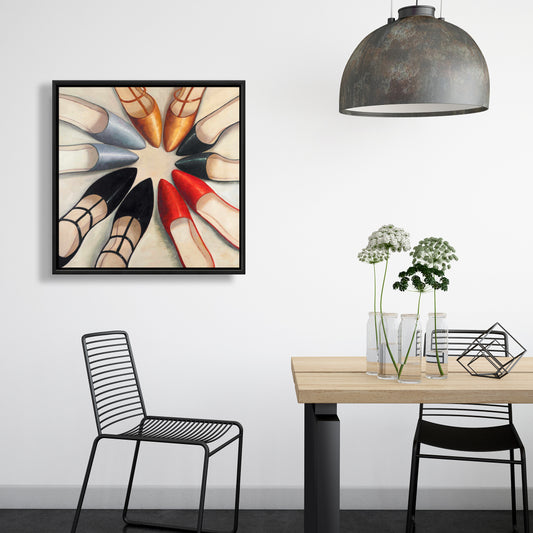 Toile contemporaine : Cinq paires de chaussures pour femmes | Décoration d'intérieur