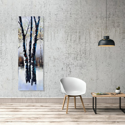 Frosted Trees Canvas | Contemporary Landscape Home Decor