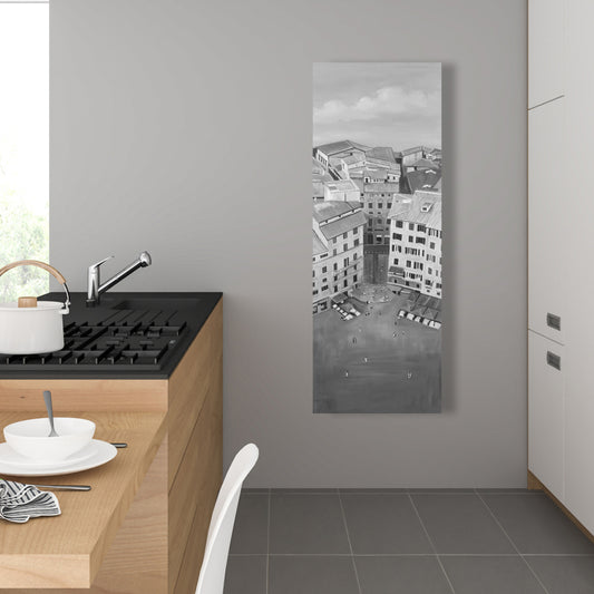Siena City Monochrome Canvas | Bedroom Decor | Italy Art