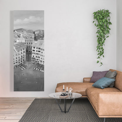 Siena City Monochrome Canvas | Bedroom Decor | Italy Art