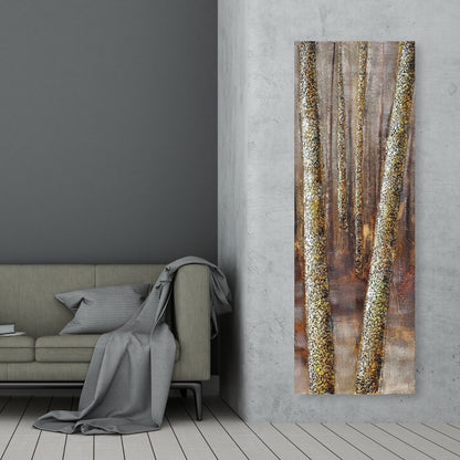 Brown Bedroom Contemporary Canvas - Forest Home Decor Art