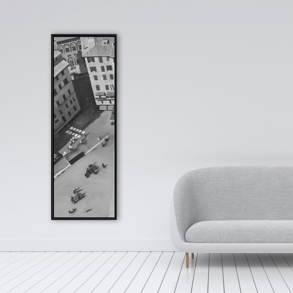 Piazza del Campo Italie Toile monochrome | Art de décoration intérieure