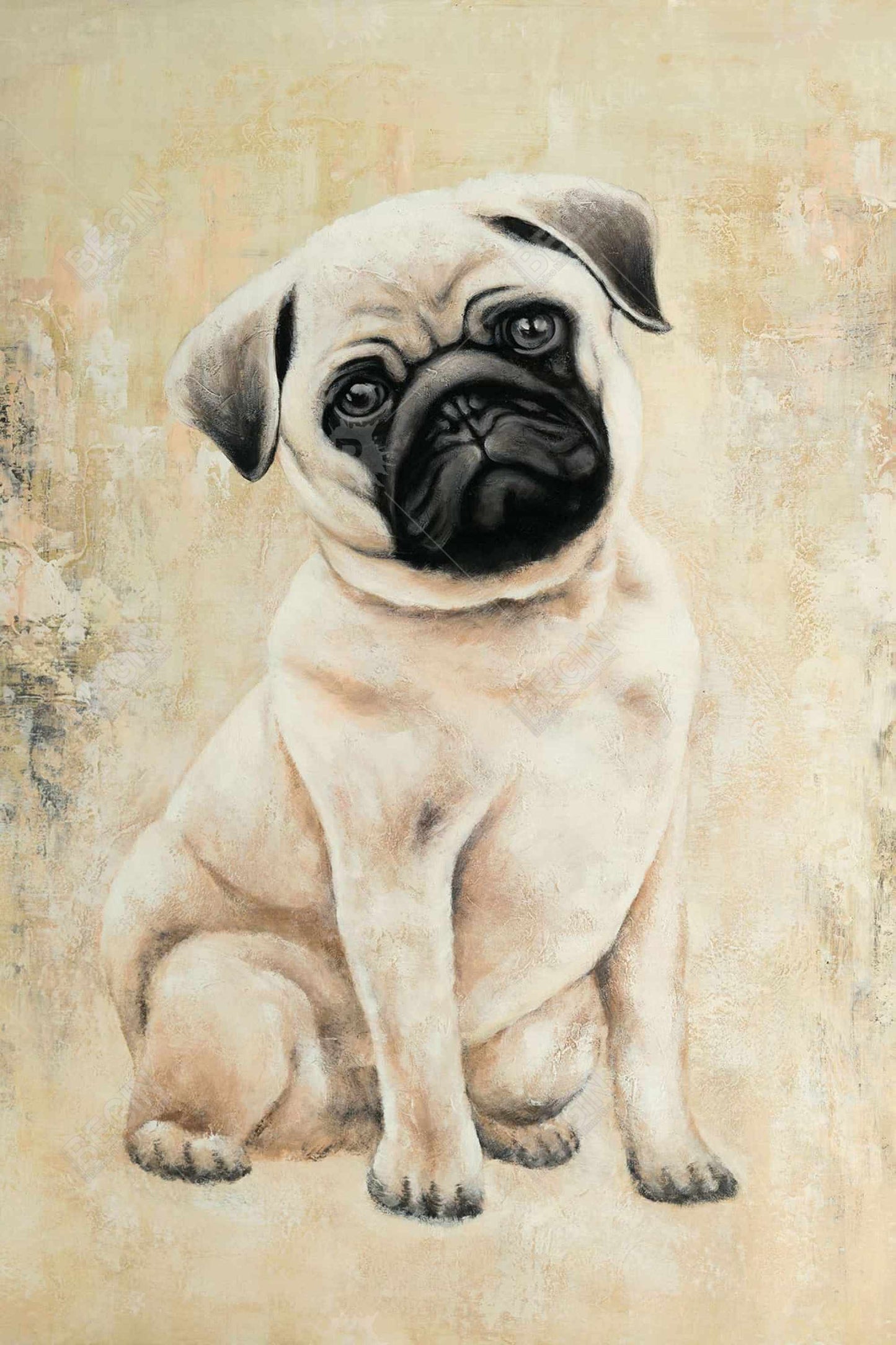 Small Pug Dog Magnetic Canvas - Cute Home Decor for Bedrooms