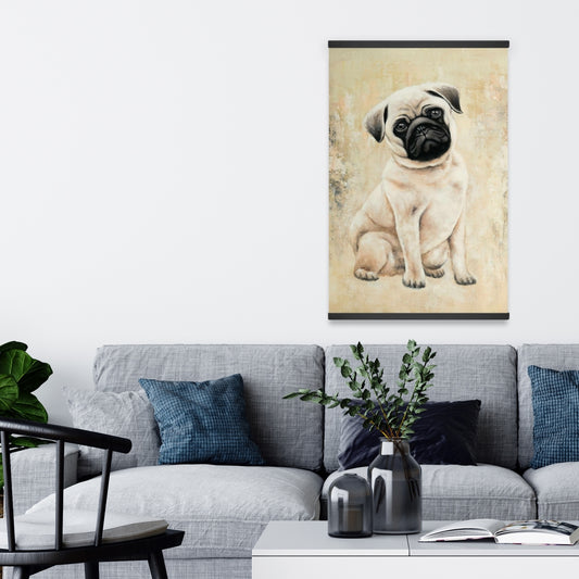 Small Pug Dog Magnetic Canvas - Cute Home Decor for Bedrooms