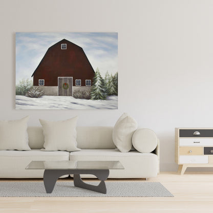 Winter Farm White Trees Canvas | Home Decor Wall Art